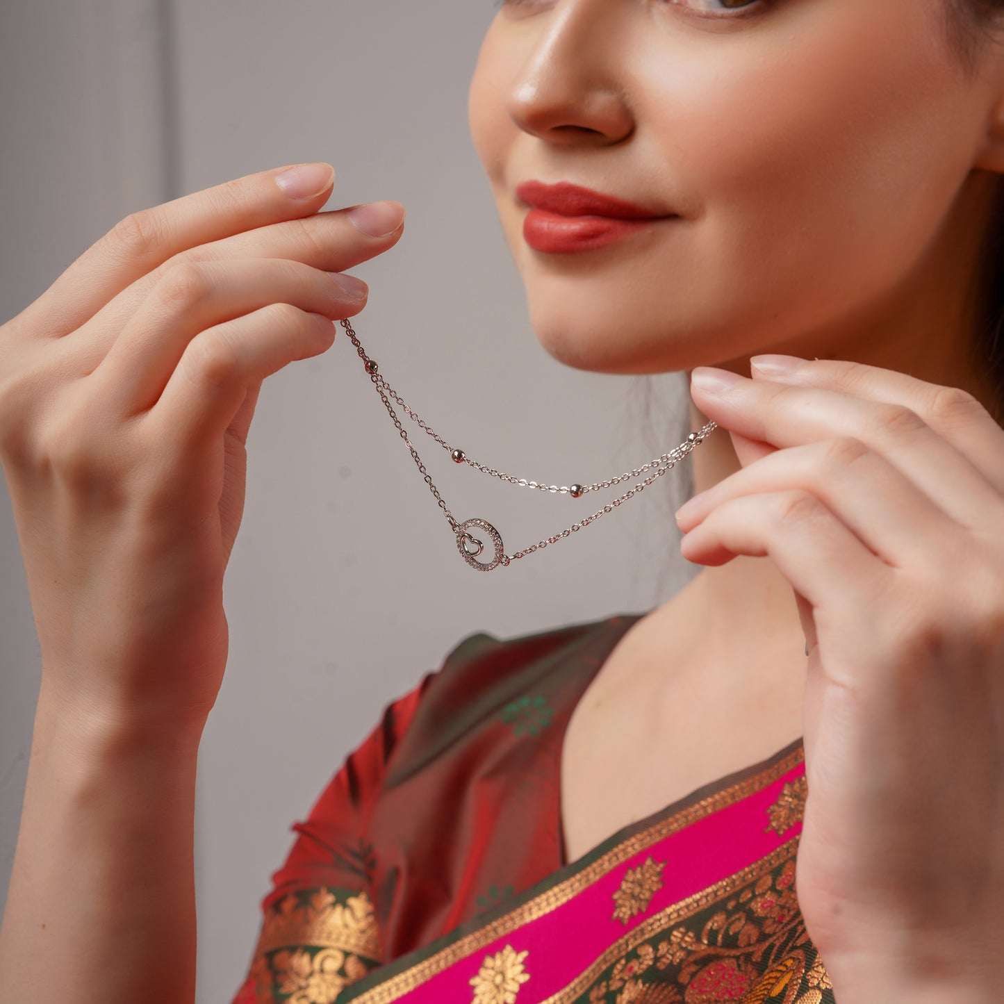 Romantic Heart Drop Anklet