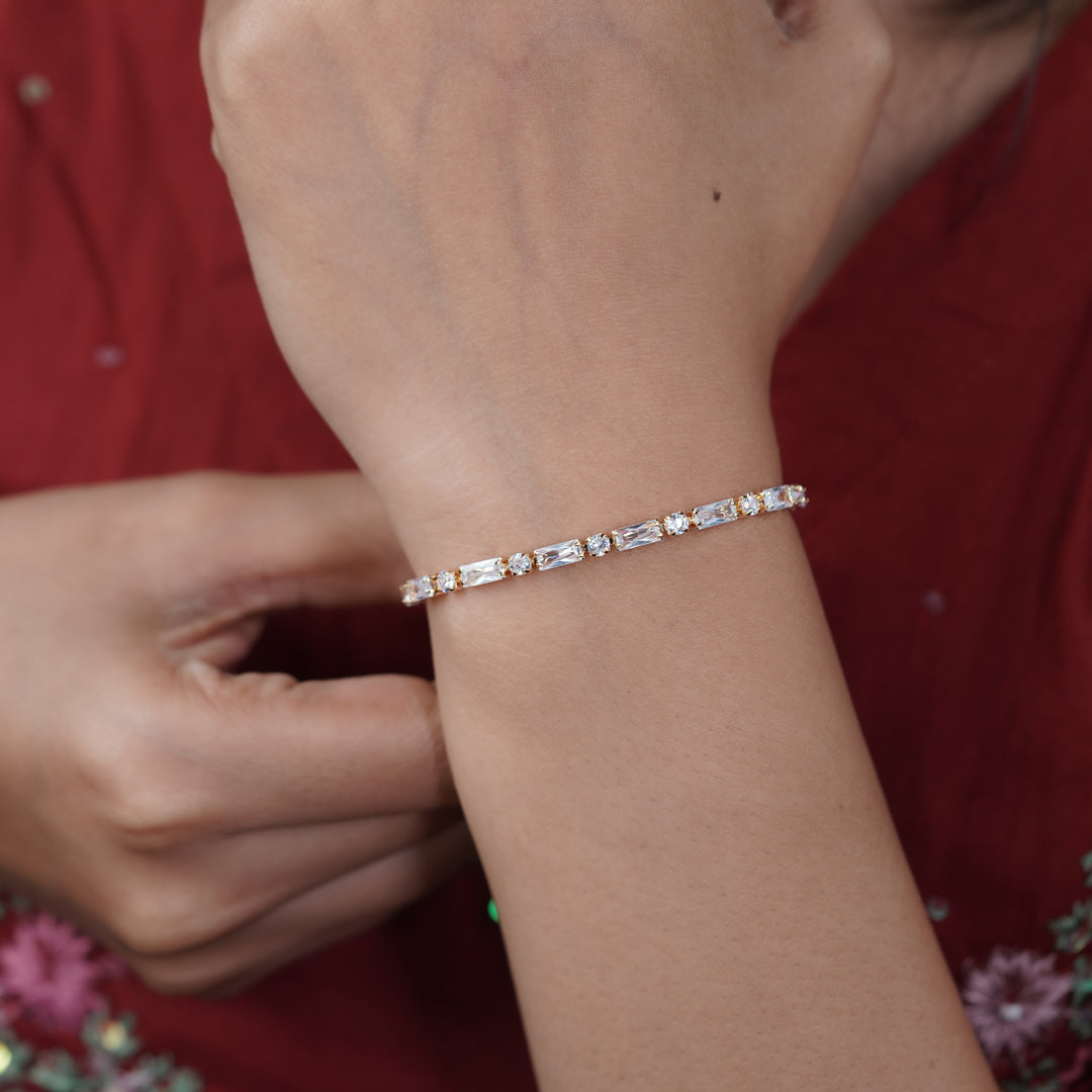 LuxeLine Tennis Bracelet