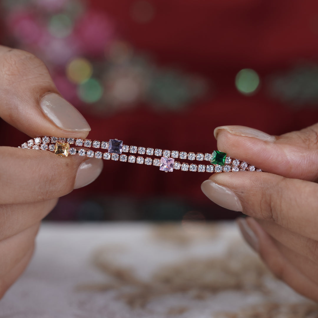 Luxury Rainbow Tennis Bracelet