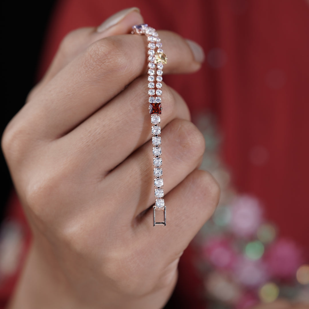 Luxury Rainbow Tennis Bracelet