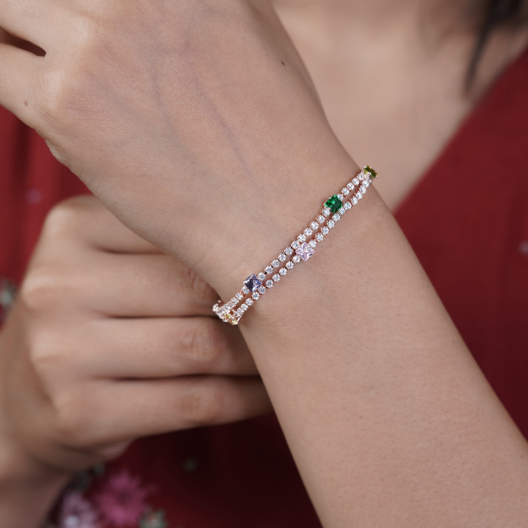 Luxury Rainbow Tennis Bracelet