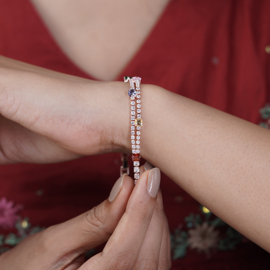 Luxury Rainbow Tennis Bracelet
