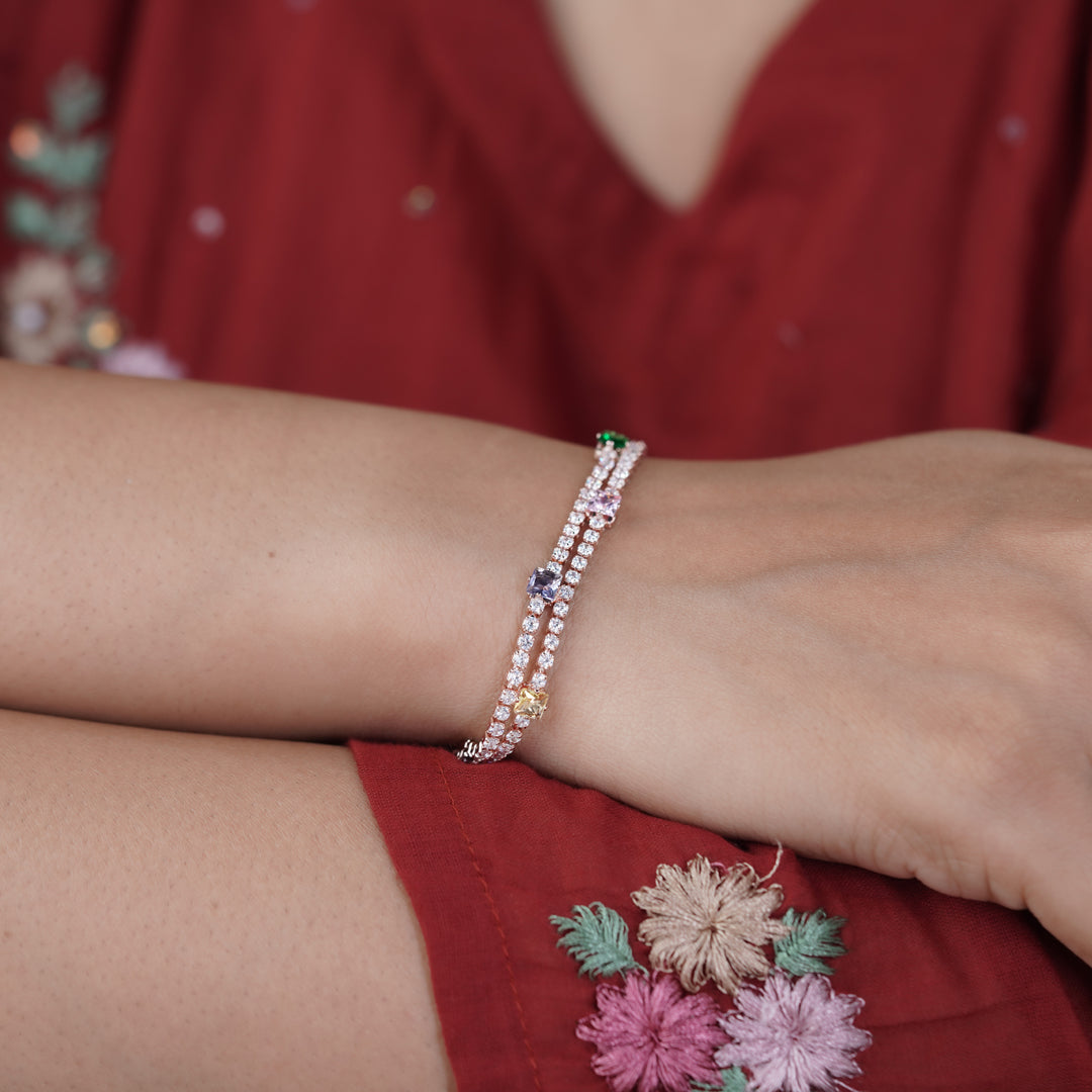 Luxury Rainbow Tennis Bracelet