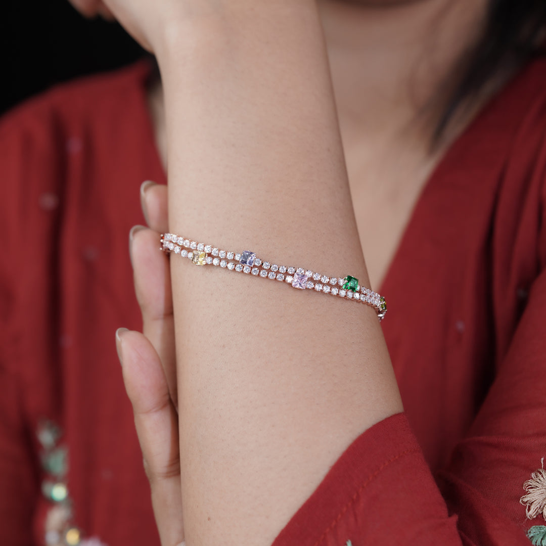 Luxury Rainbow Tennis Bracelet