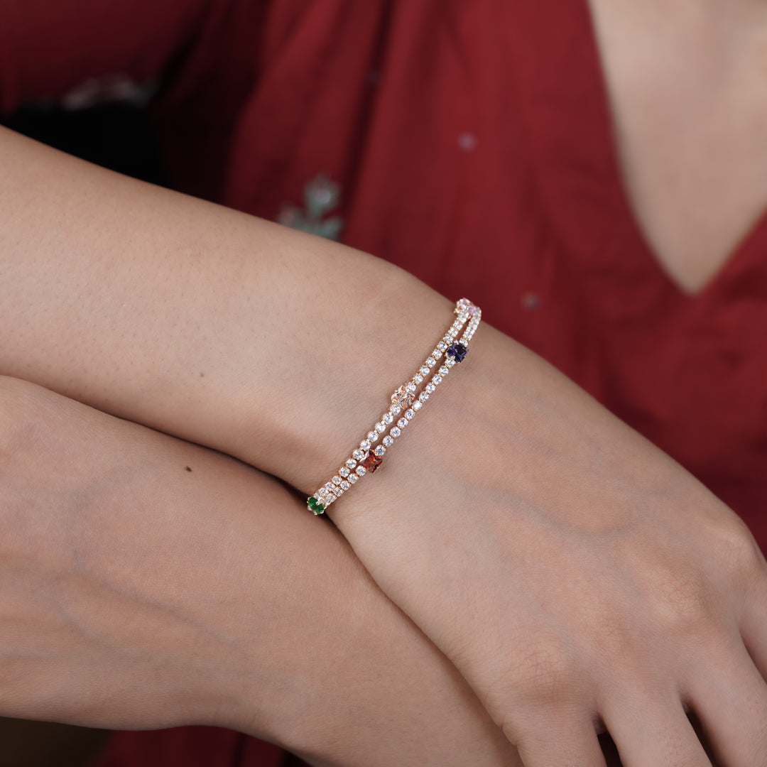 Luxe Square Stone Tennis Bracelet