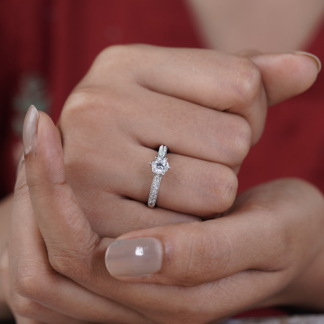 Eternal Glow Solitaire Ring