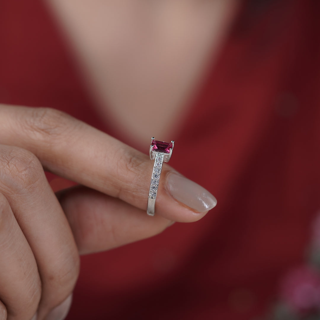 Blush Pink Sapphire Diamond Ring