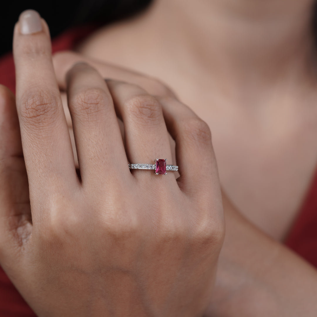 Blush Pink Sapphire Diamond Ring