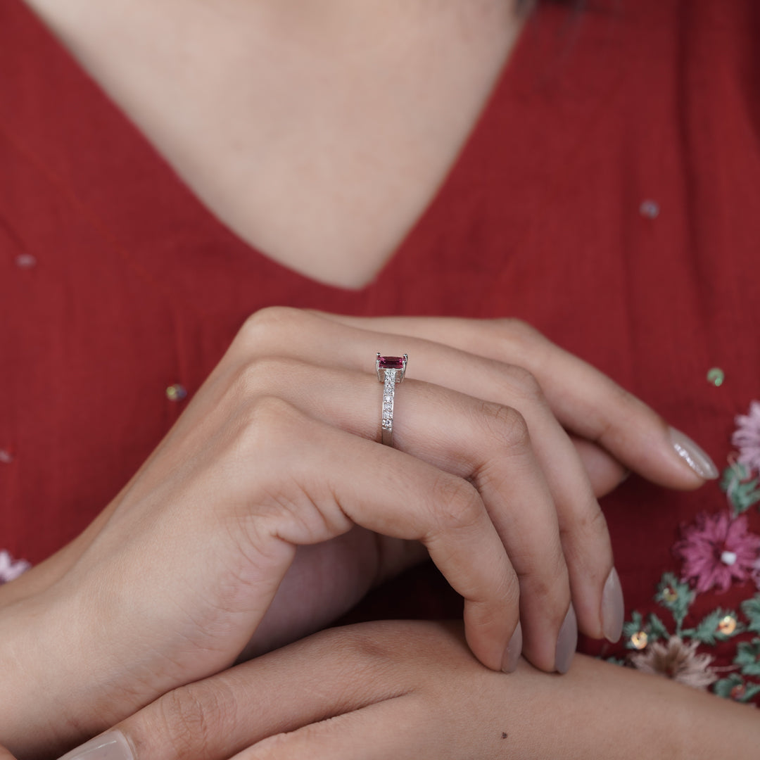 Blush Pink Sapphire Diamond Ring