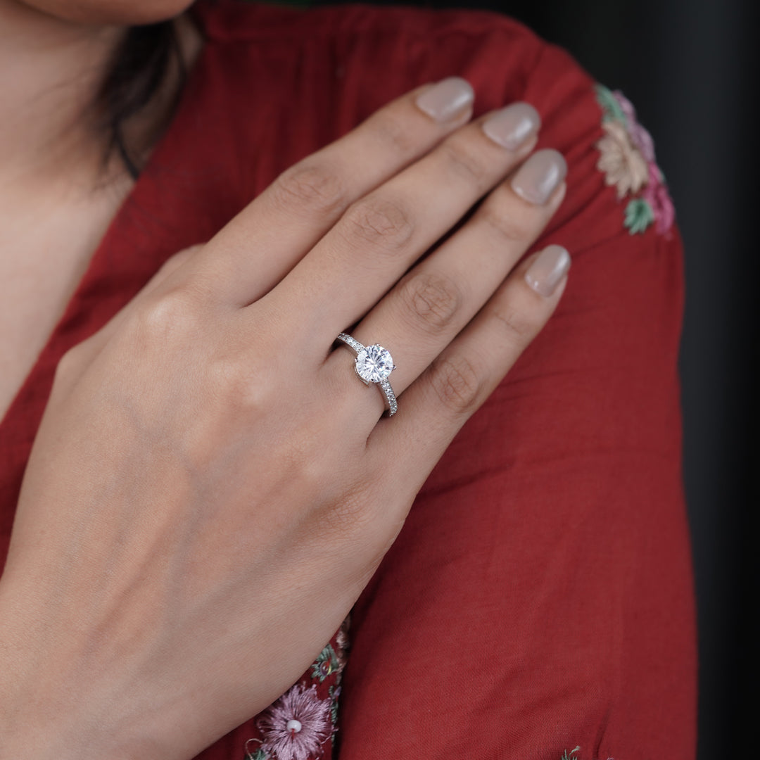Classic Round Solitaire Diamond Ring