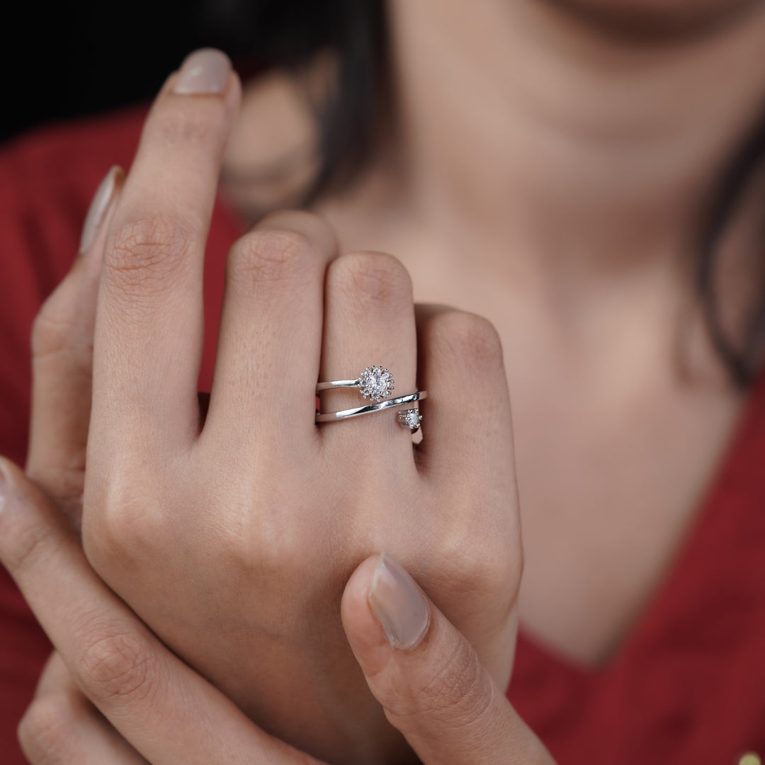 Royal Bloom Open Diamond Ring