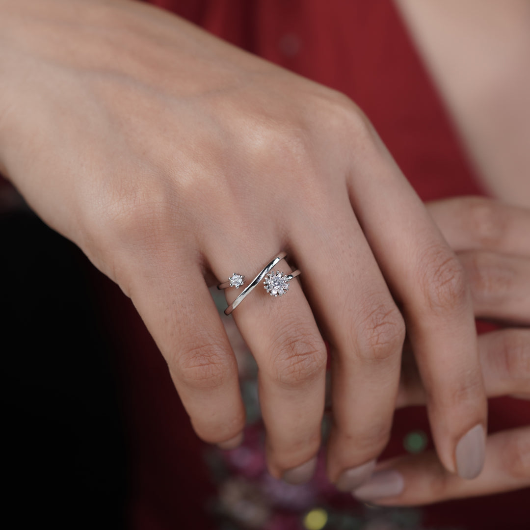 Royal Bloom Open Diamond Ring