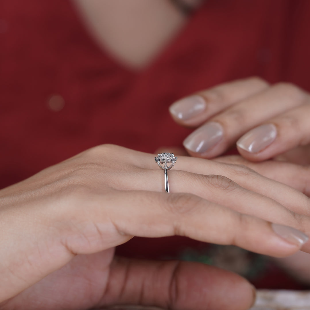 Eterna Flower Diamond Halo Ring