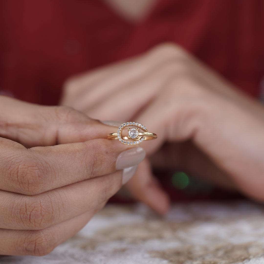 Luxpenny Aurora Swirl Halo Ring