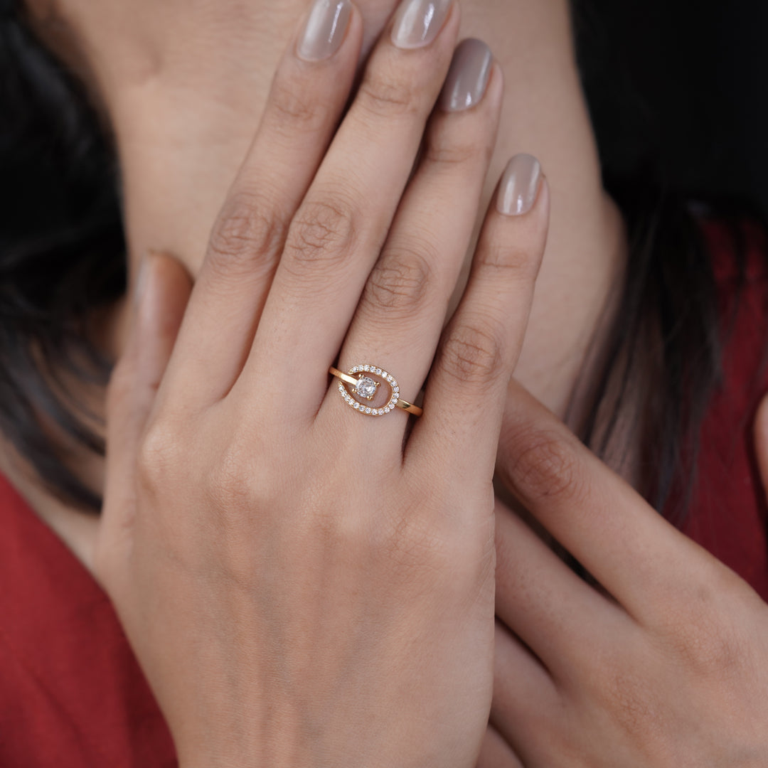 Luxpenny Aurora Swirl Halo Ring