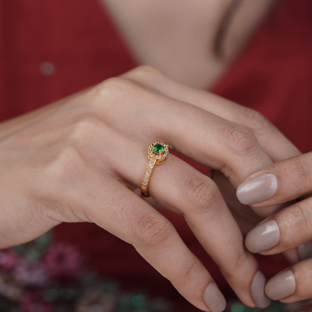 Crown Halo Diamond Ring