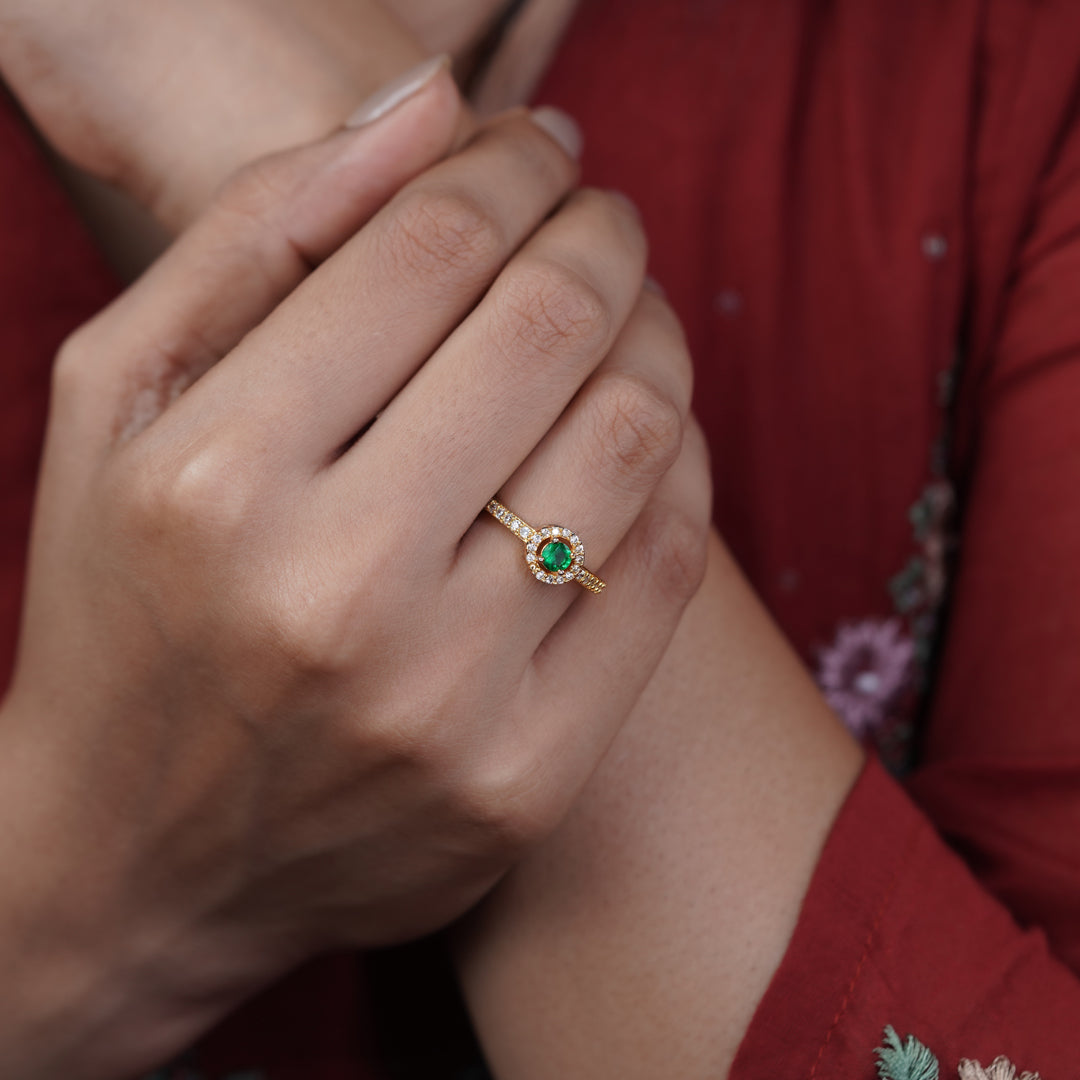 Crown Halo Diamond Ring