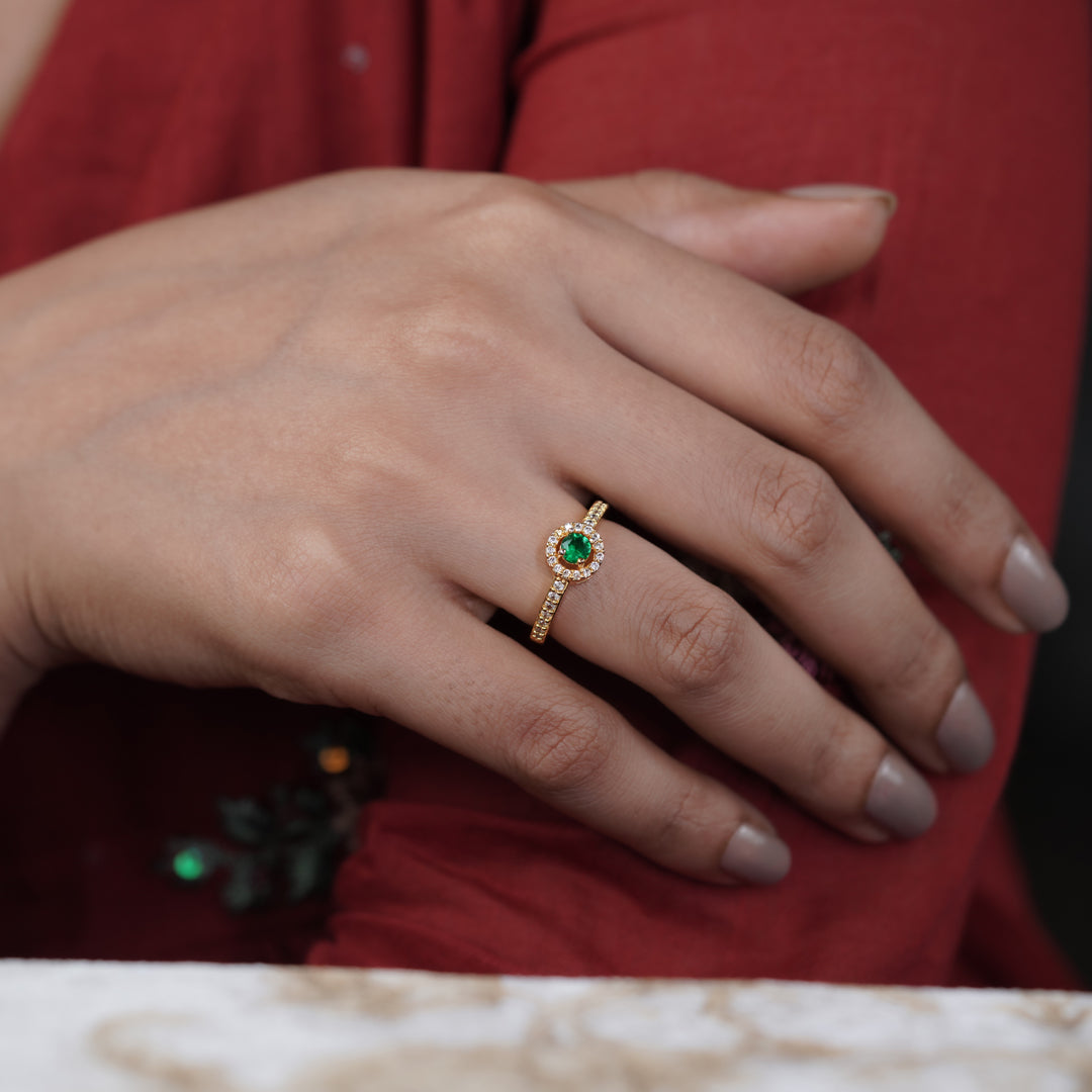 Crown Halo Diamond Ring