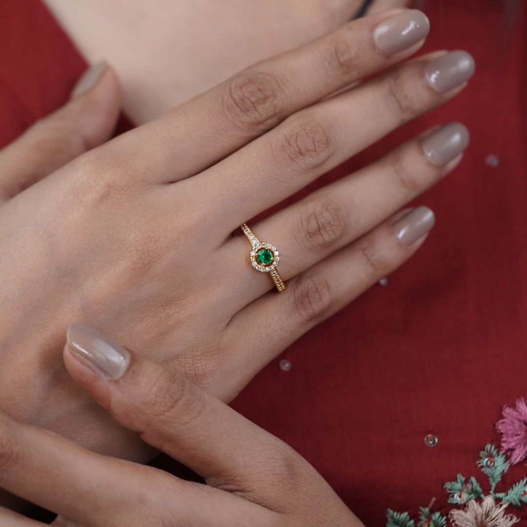 Crown Halo Diamond Ring