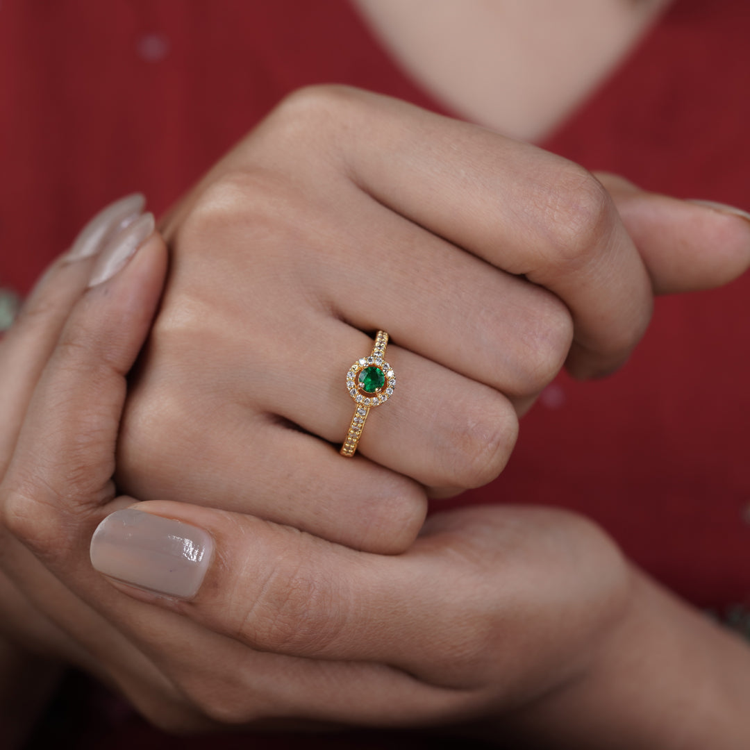 Crown Halo Diamond Ring