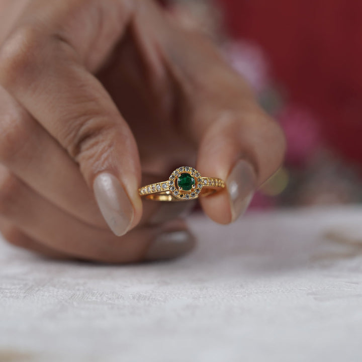Crown Halo Diamond Ring