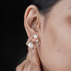 Square Pearl Earrings