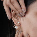 Square Pearl Earrings