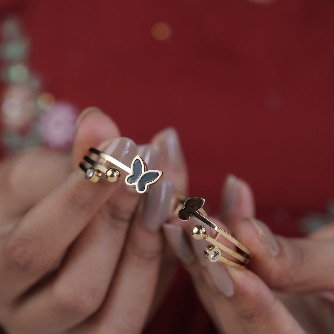 Elegant Butterfly Crystal Kada