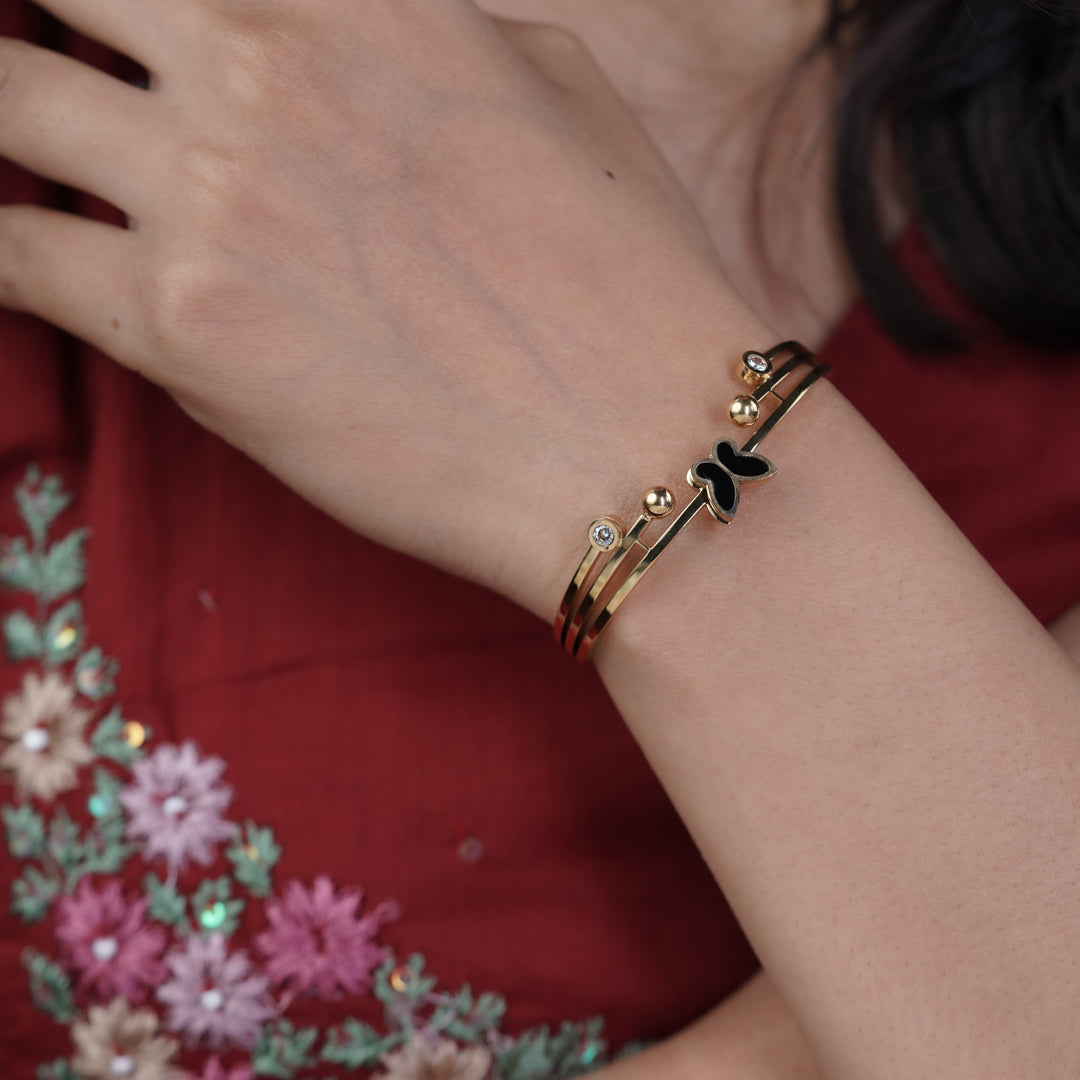 Elegant Butterfly Crystal Kada