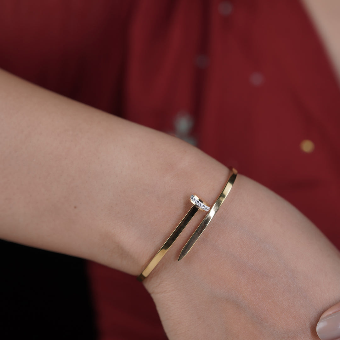 Eterna Shine Gold Cuff Kada