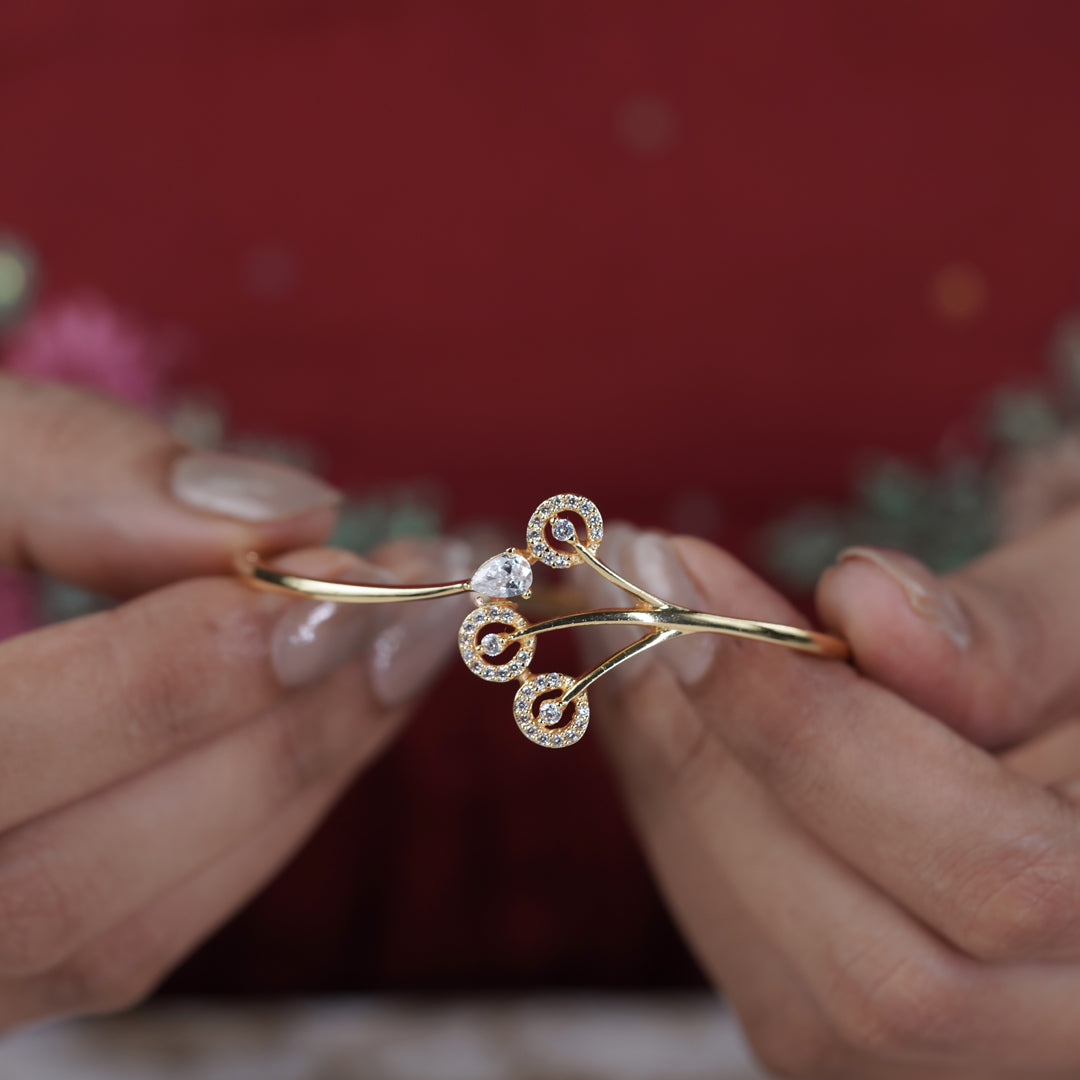 Trinity Diamond Gold Kada