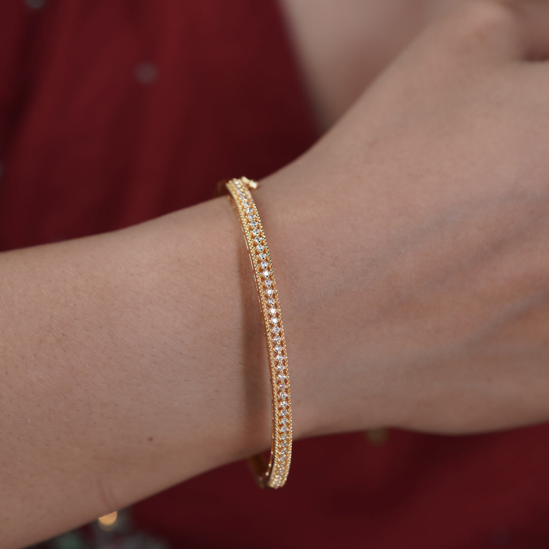 Grace Shine Diamond Gold Kada