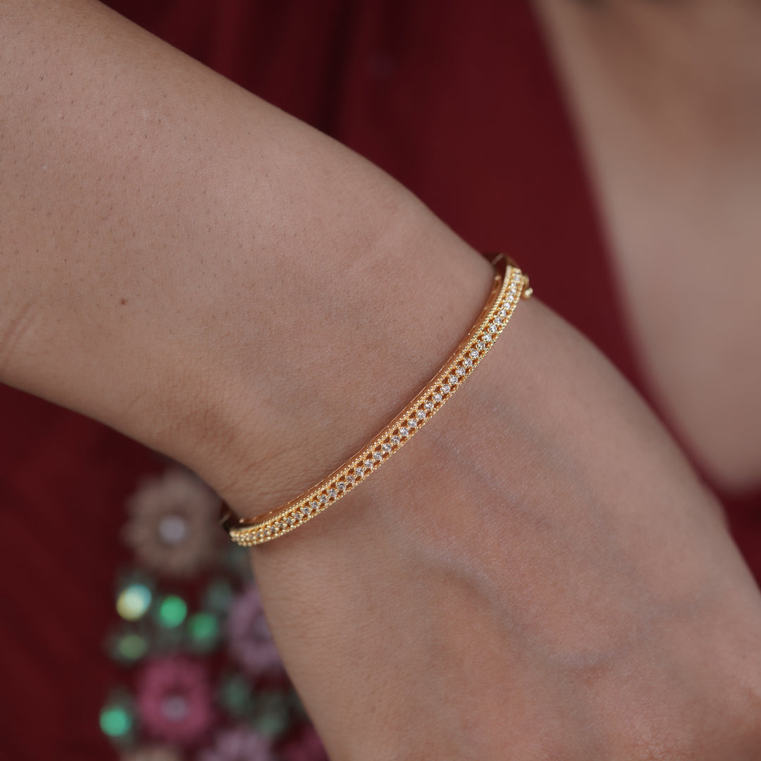 Grace Shine Diamond Gold Kada