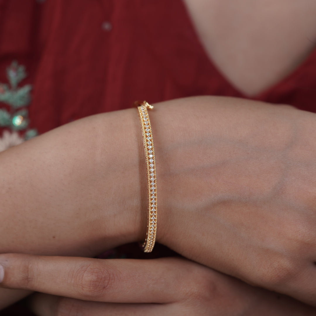 Grace Shine Diamond Gold Kada