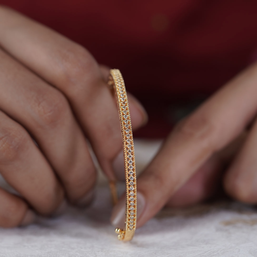 Grace Shine Diamond Gold Kada