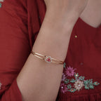 Rati Free Size Heart Bangles