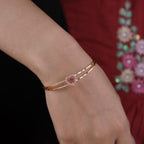 Rati Free Size Heart Bangles