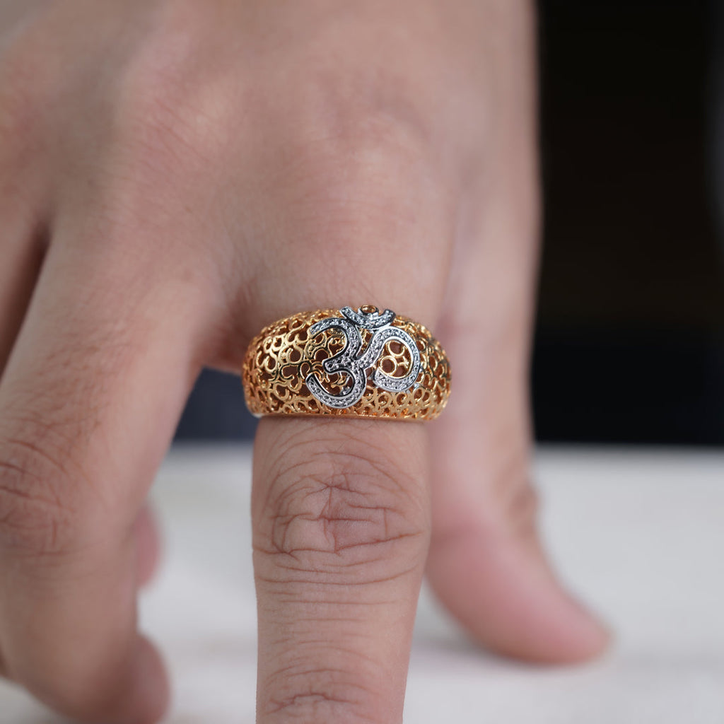 Divine Om Gold Ring