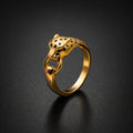Golden Panther Link Ring