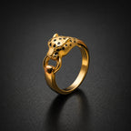 Golden Panther Link Ring