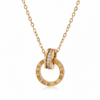 Nandini Roman Letter Gold Necklace