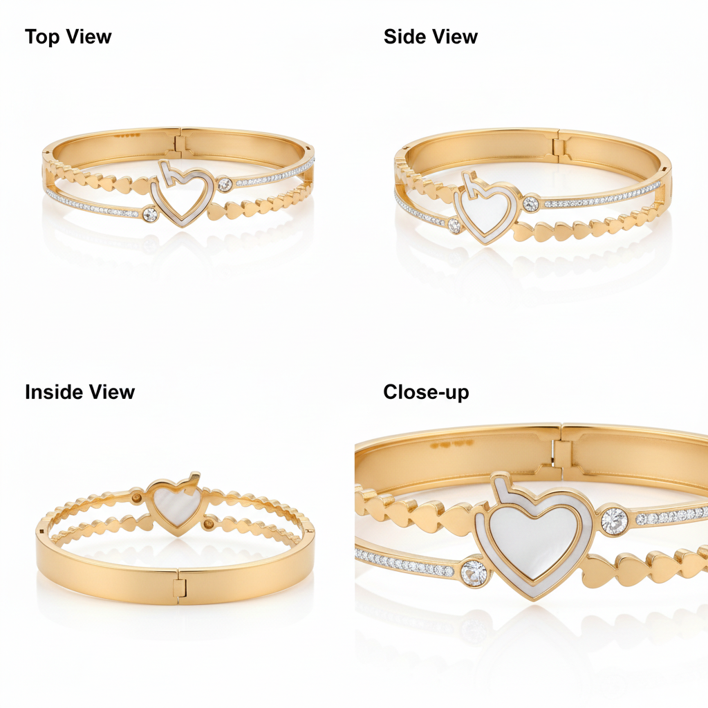 Love Heart Diamond Kada