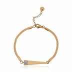 Imperial Gold Bar Snake Chain Bracelet