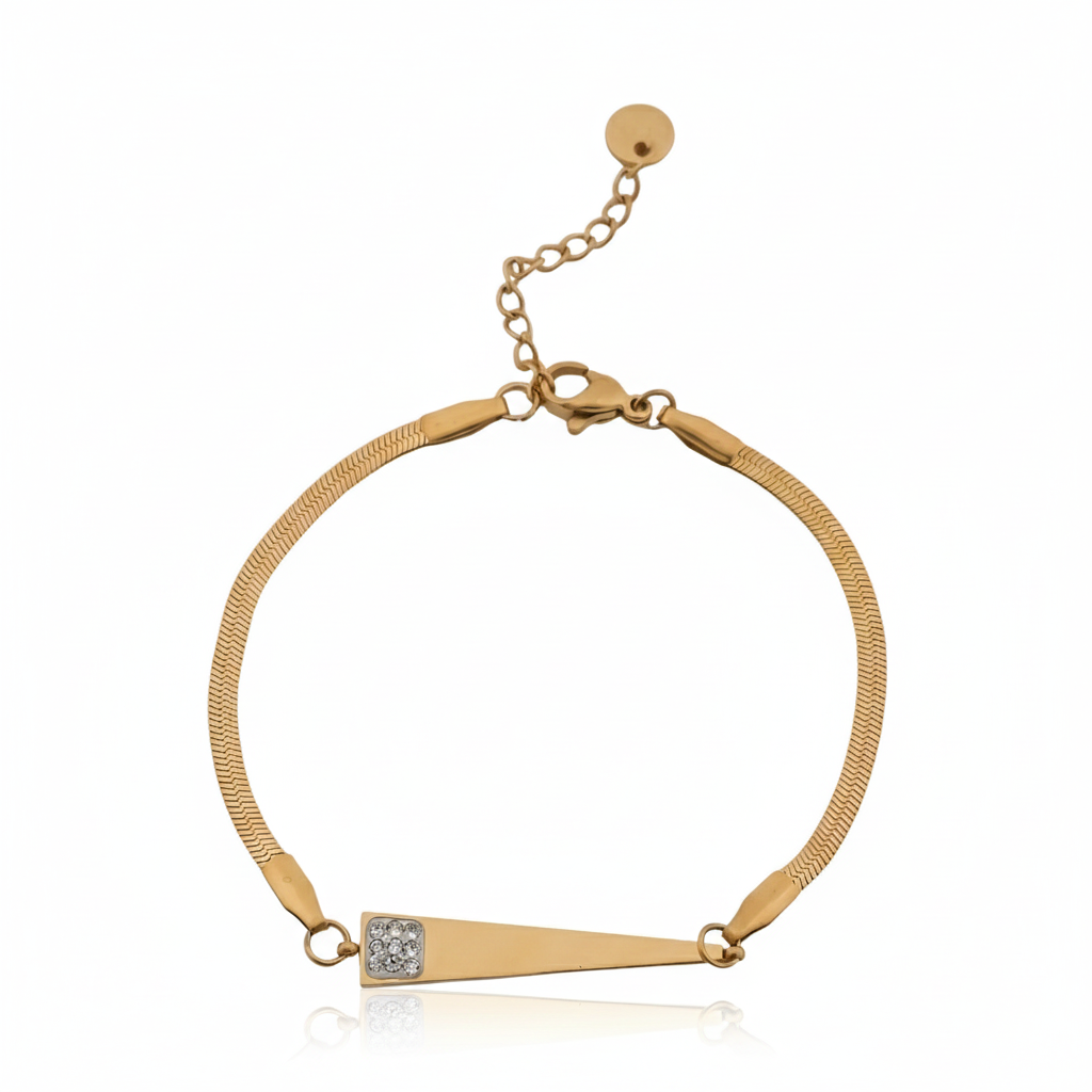 Imperial Gold Bar Snake Chain Bracelet