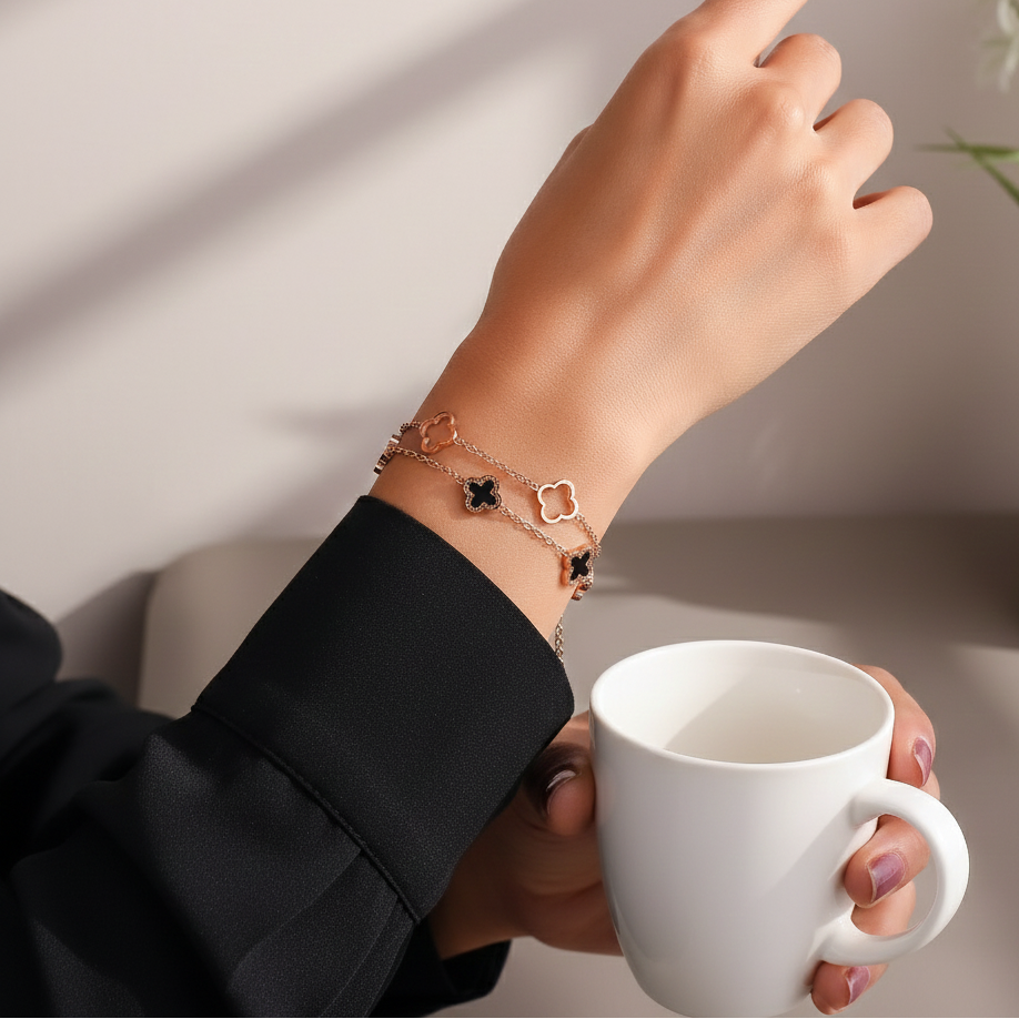 Luxe Clover Charm Bracelet
