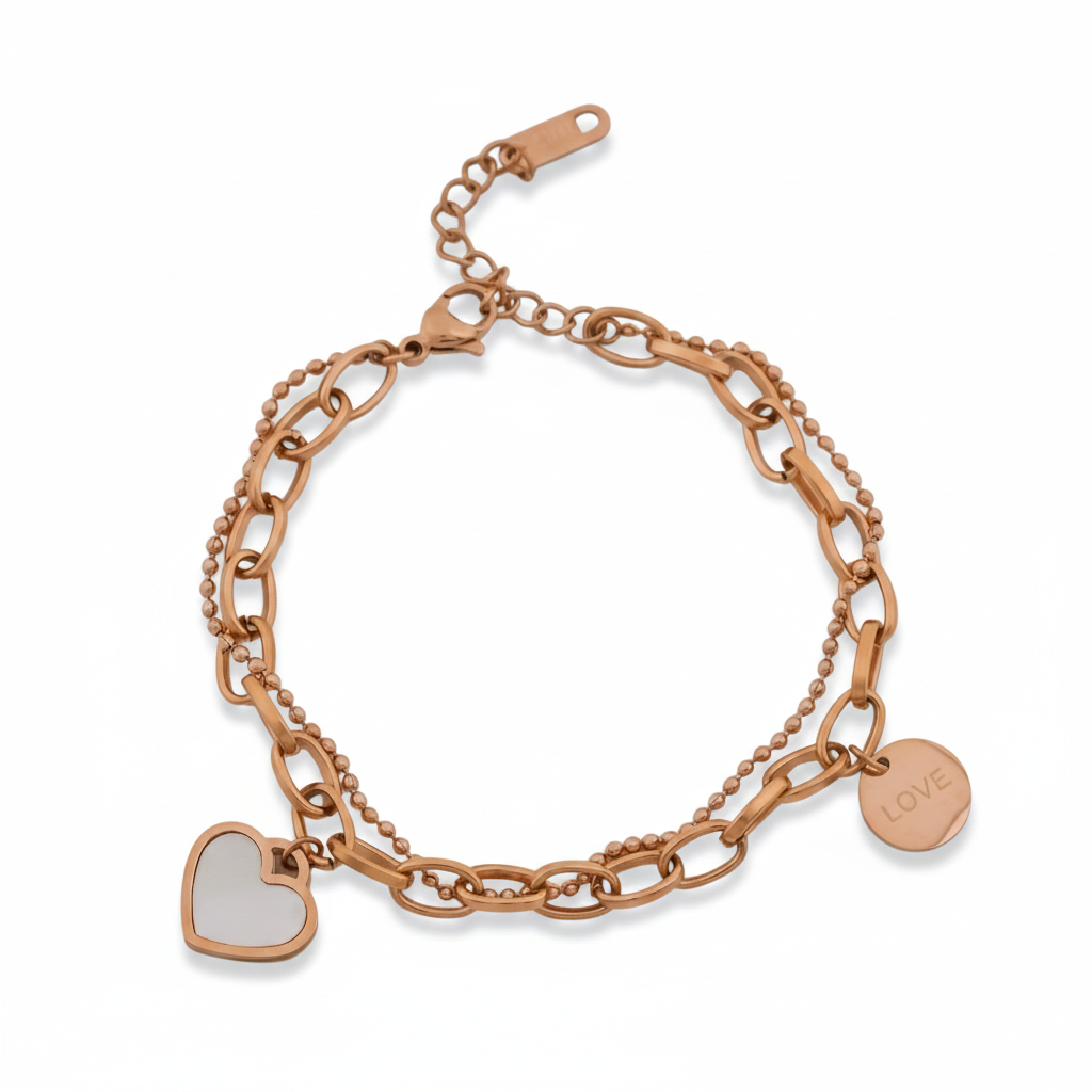 Amoura Luxe Heart Charm Bracelet