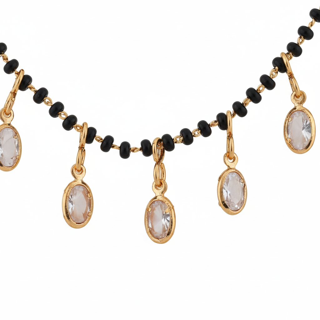 Owl Crystal Tanmaniya Mangalsutra