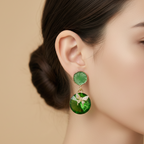 Green Royale Drops Earrings
