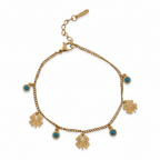 Celestial Clover Nazar Gold Bracelet