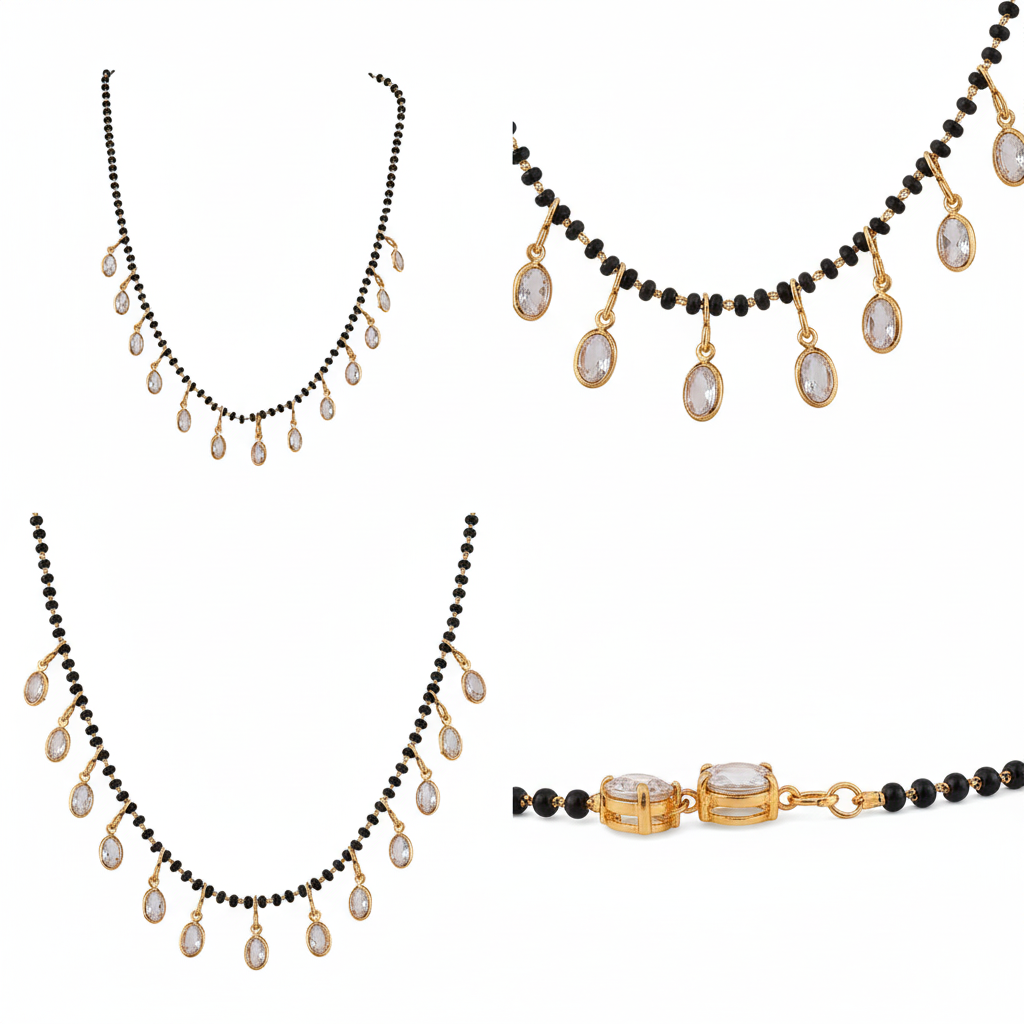 Owl Crystal Tanmaniya Mangalsutra